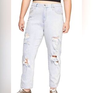 2 pairs of Wild Fable Women's High-Rise Distressed Mom Jeans - (2 pairs 16 & 18)